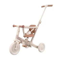 Triciclo con barra convertible en bicicleta 4 en 1 blanco - Little Dutch