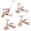 Triciclo con barra convertible en bicicleta 4 en 1 rosa - Little Dutch