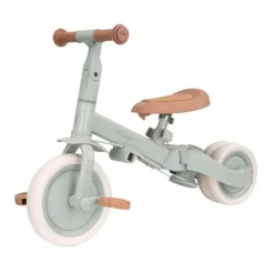 Triciclo con barra convertible en bicicleta 4 en 1 verde - Little Dutch