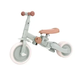 Triciclo con barra convertible en bicicleta 4 en 1 verde - Little Dutch