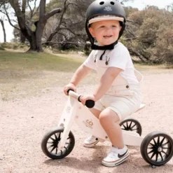 Triciclo convertible en bicicleta de equilibrio sin pedales Tiny Tot crema - Kinderfeets