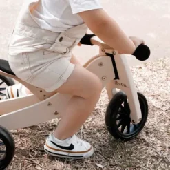 Triciclo convertible en bicicleta de equilibrio sin pedales Tiny Tot crema - Kinderfeets