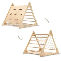 Triángulo de escalada de madera 3 actividades Pikler - Kinderfeets