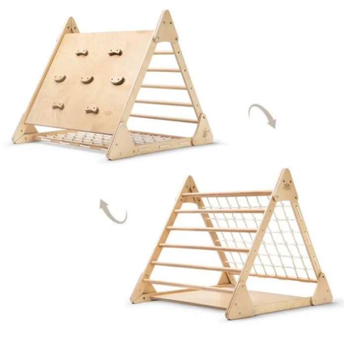 Triángulo de escalada de madera 3 actividades Pikler - Kinderfeets