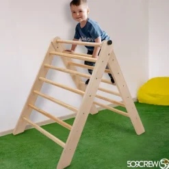 Triángulo de escalada de madera plegable Pikler Duo - 509Crew