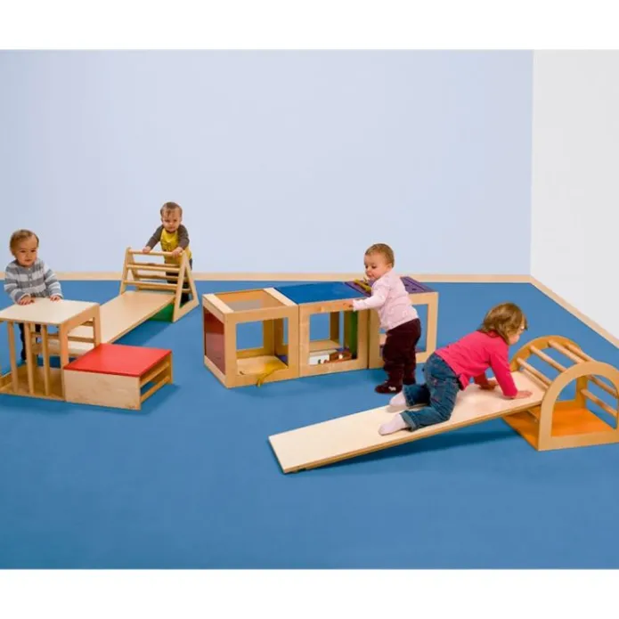 Triángulo de madera con barrotes para escalar grande Pikler - Dusyma + REGALO tabla