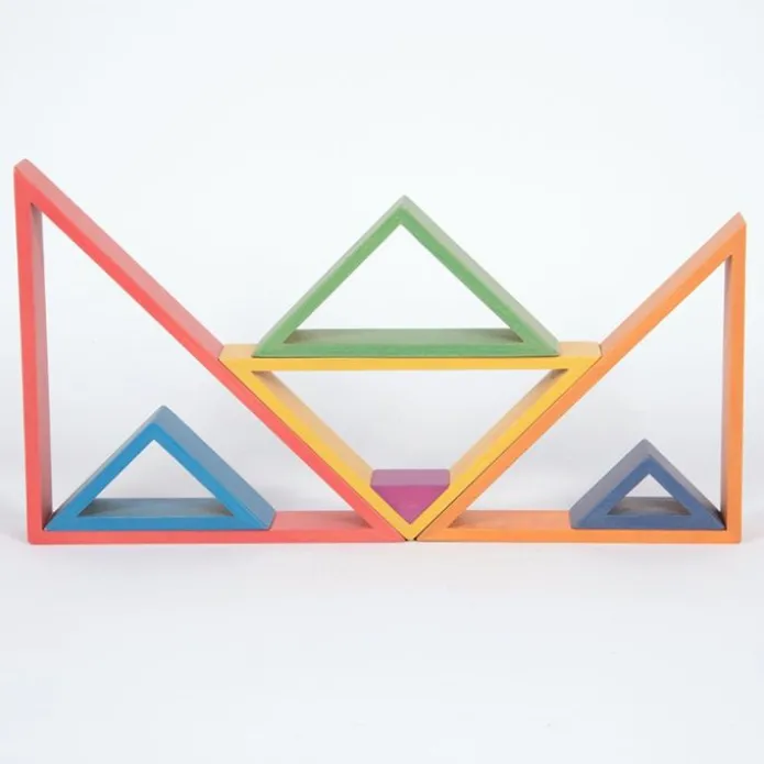 Triángulos de madera de colores (7) - TickiT