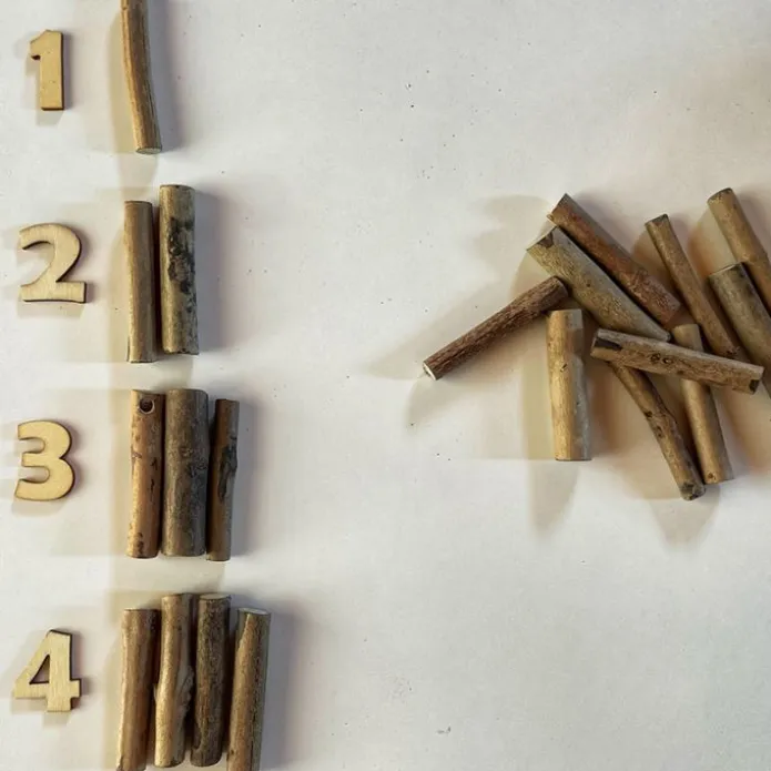 Troncos pequeños de madera 6 cm 100 g - Deukaliptus