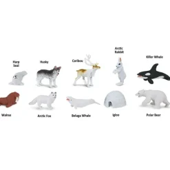 Tubo 10 piezas animales del Ártico - Safari