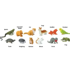 Tubo 12 piezas animales mascotas - Safari