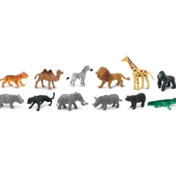 Tubo 12 piezas animales salvajes - Safari