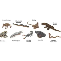 Tubo 9 piezas animales venenosos - Safari