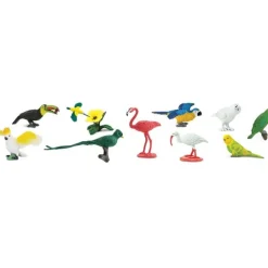 Tubo 11 piezas de aves exóticas - Safari