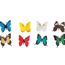 Tubo 8 piezas de mariposas - Safari