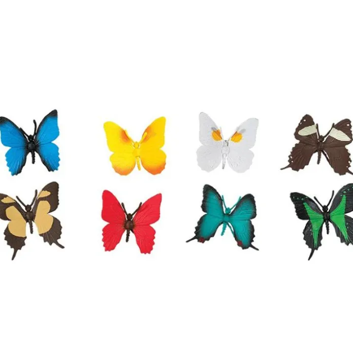 Tubo 8 piezas de mariposas - Safari