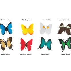 Tubo 8 piezas de mariposas - Safari