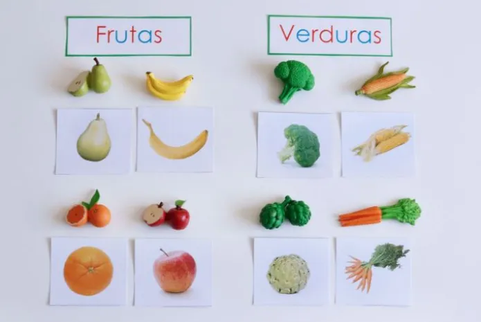 Tubo 8 piezas frutas y verduras - Safari