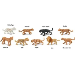 Tubo 9 piezas grandes felinos - Safari
