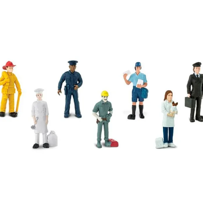 Tubo 7 piezas trabajadores de oficios - Safari