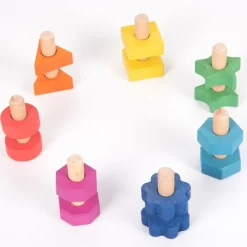 Tuercas y tornillos de madera para atornillar arcoíris (7) - TickiT