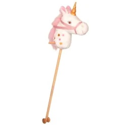 Unicornio con palo y ruedas de madera - Spiegelburg