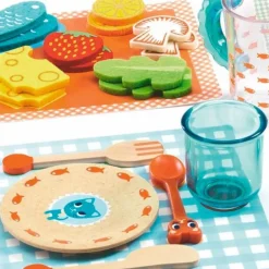 Vajilla y alimentos 29 piezas - Djeco
