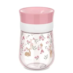 Vaso de aprendizaje antiderrame 360º rosa Jardín de Hadas Mepal - Little Dutch