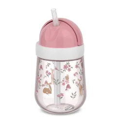 Vaso de aprendizaje con pajita rosa Jardín de Hadas Mepal - Little Dutch