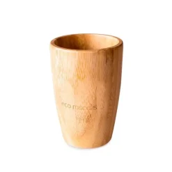 Vaso de aprendizaje con tapa de silicona azul 190 ml - Madera de Bambú - Eco Rascals