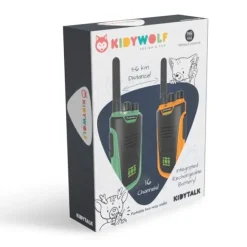 Walkie Talkies recargables Kidytalk verde y naranja - Kidywolf