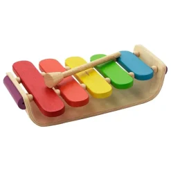 Xilófono de madera ovalado arcoíris - PlanToys